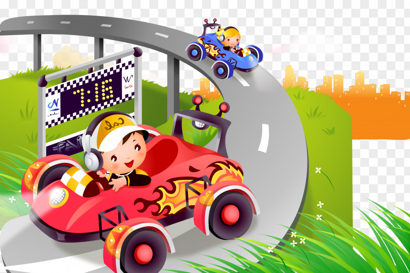 Running Sports Car Childrens Games Video Game PNG