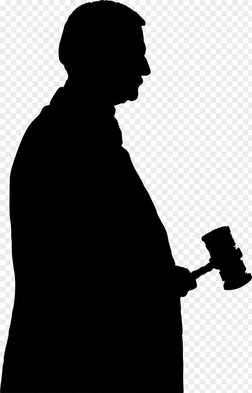 Silhouette Judge Gavel Court Clip Art PNG
