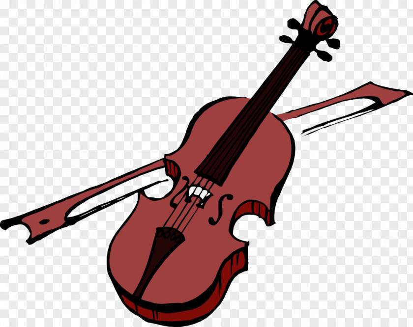 Brown Violin Cartoon Clip Art PNG