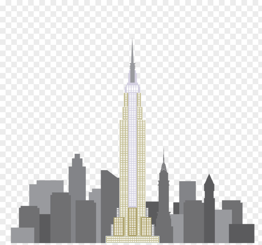 Building Empire State Chrysler Clip Art Image PNG