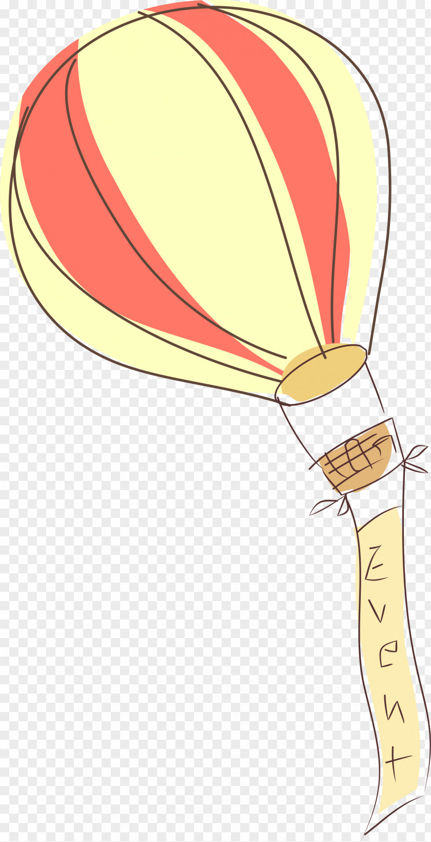 Hot Air Balloon Banner Clip Art PNG