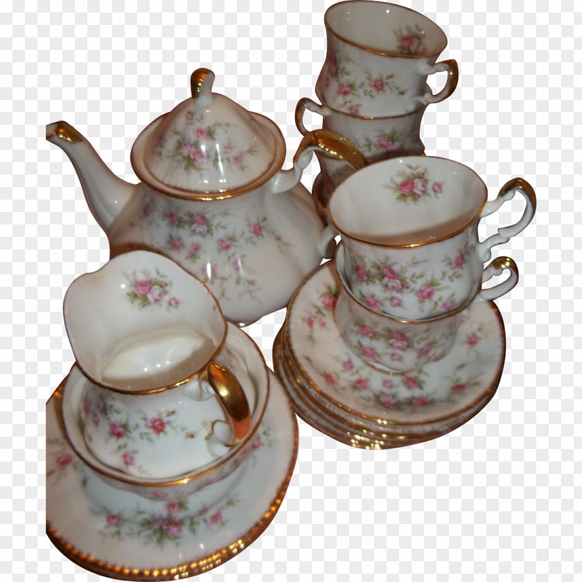 Kettle Coffee Cup Porcelain Saucer Teapot PNG