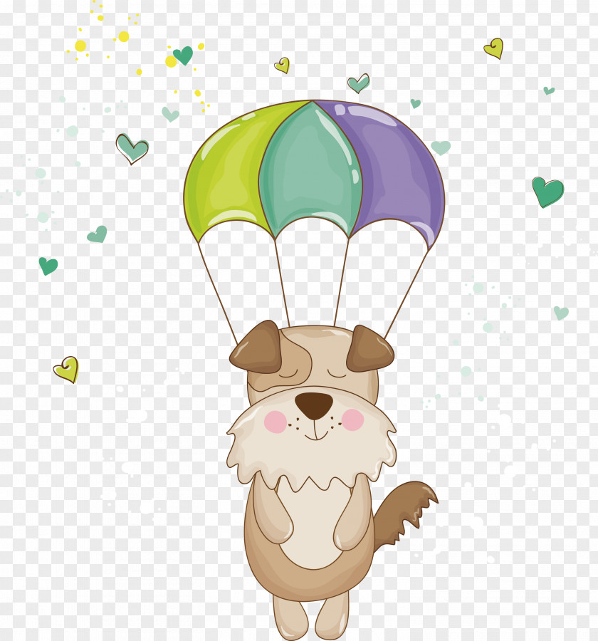 Parachute And Puppies Vector Giant Panda Computer File PNG