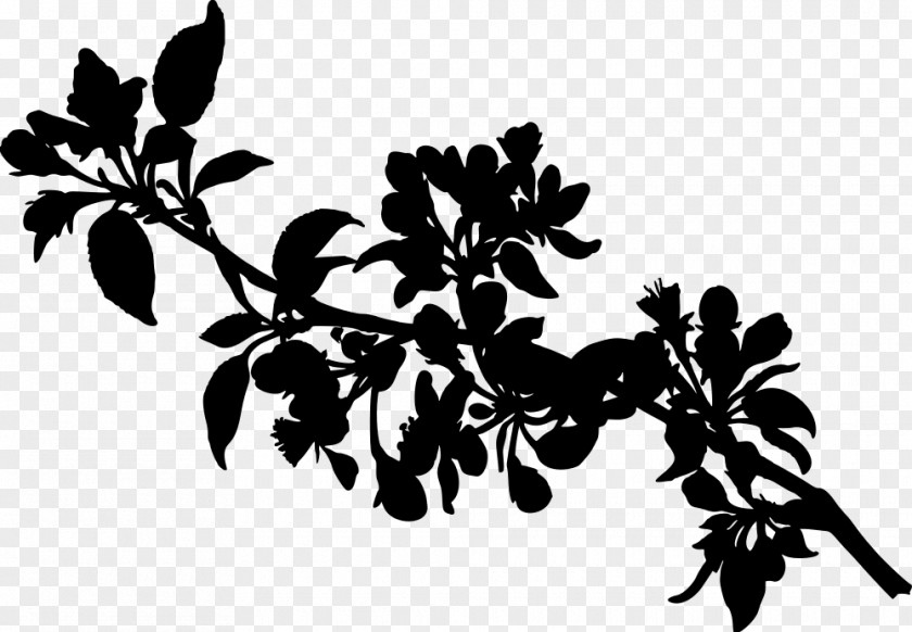 Apple Branch Silhouette Clip Art PNG