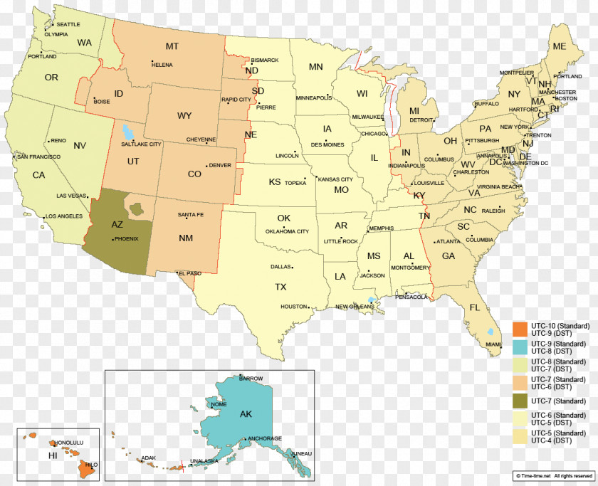Capitals Time Zone Arizona World Map PNG