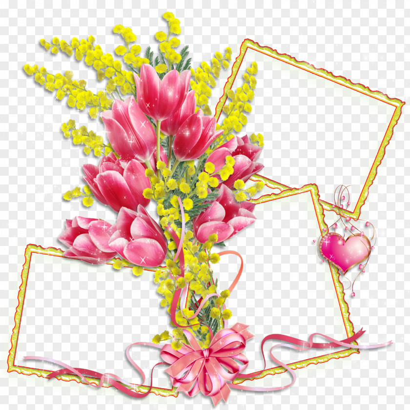 March Flower Picture Frames Photography PNG