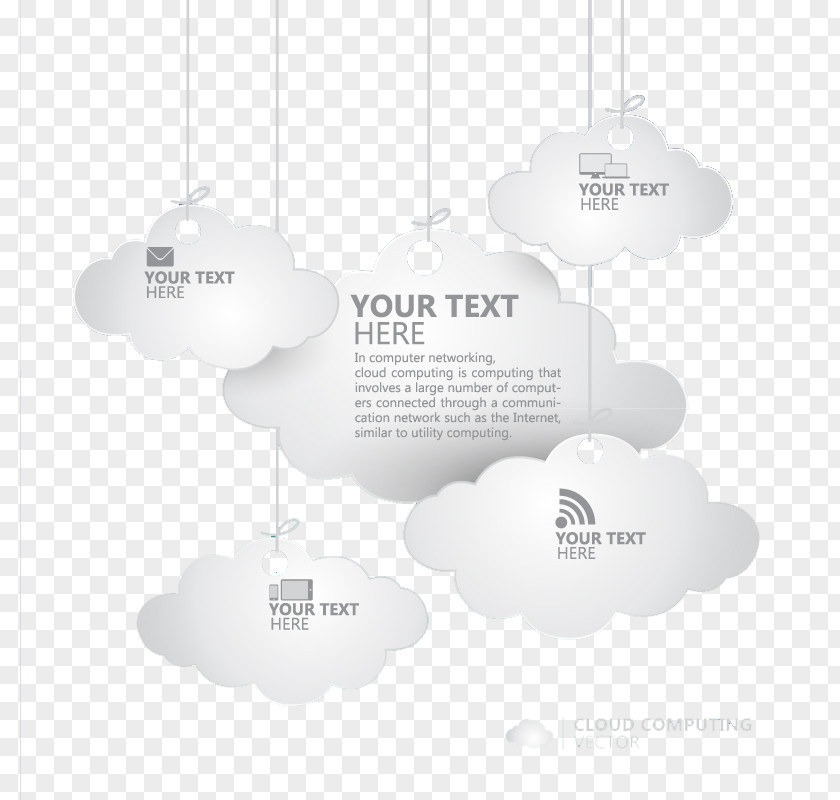 Paper-cut Hanging Cloud Background Vector Material Brand Graphic Design Diagram PNG