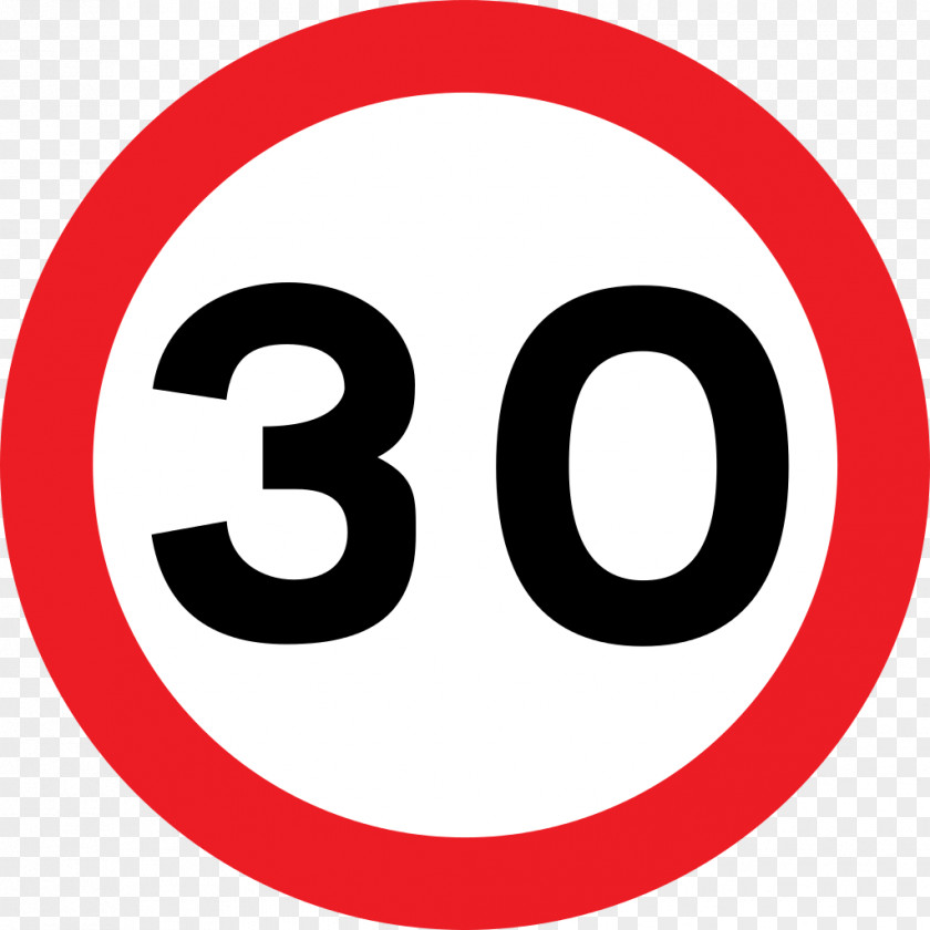 Traffic Signs Sign The Highway Code Speed Limit Road 30 Km/h Zone PNG
