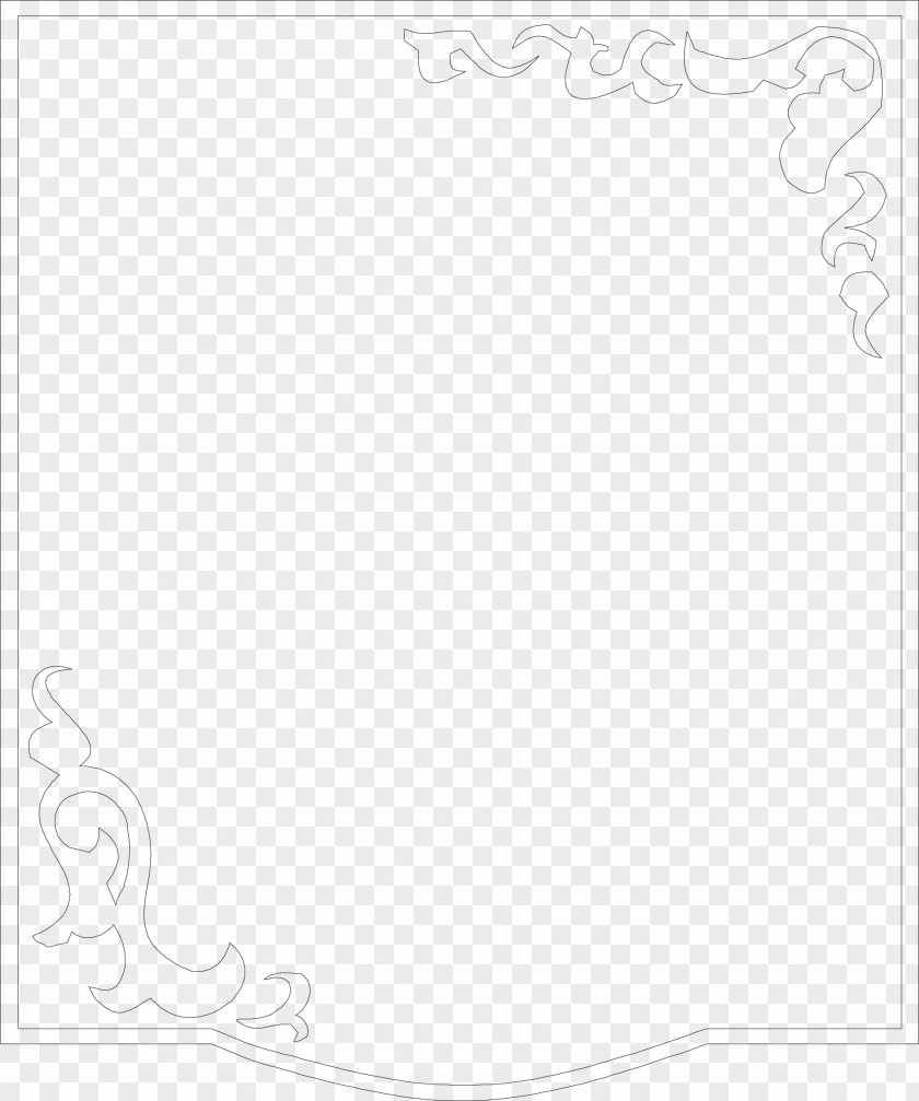 Black Frame For Home Decoration Line And White Angle Point PNG