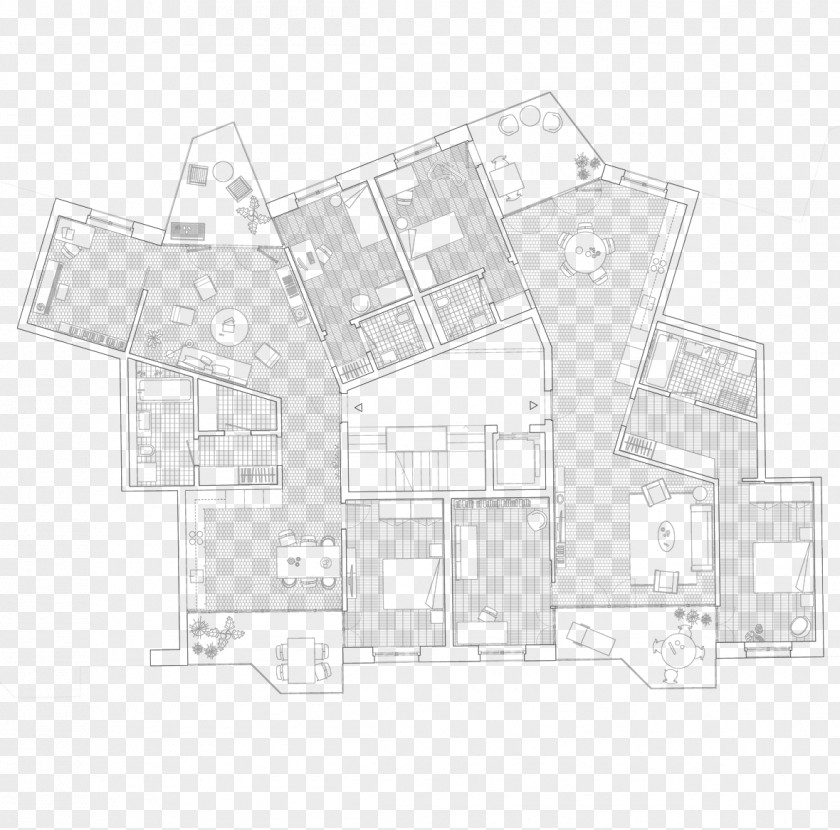 House Architecture Floor Plan Collective Housing PNG