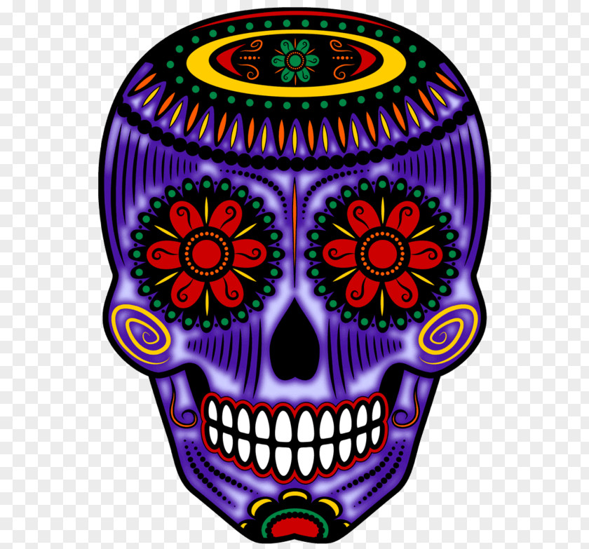 Color Skull Calavera Day Of The Dead Altar Halloween PNG