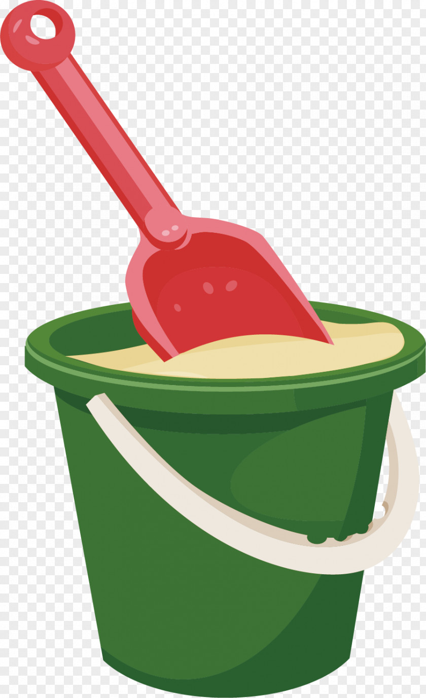 Green Sand Bucket Vector Download PNG