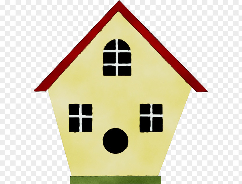 Home Birdhouse Yellow House Line PNG