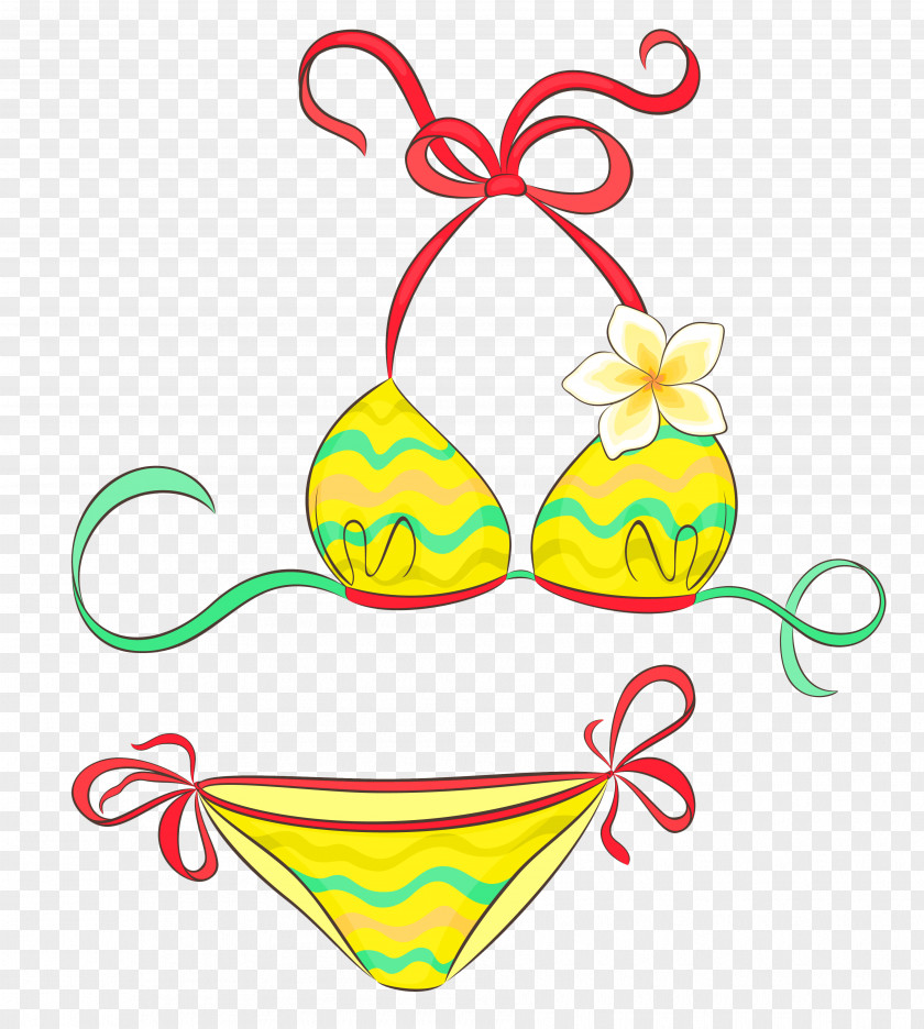 One-piece Swimsuit Bikini T-shirt PNG swimsuit , Yellow women's yellow bikini illustration clipart PNG
