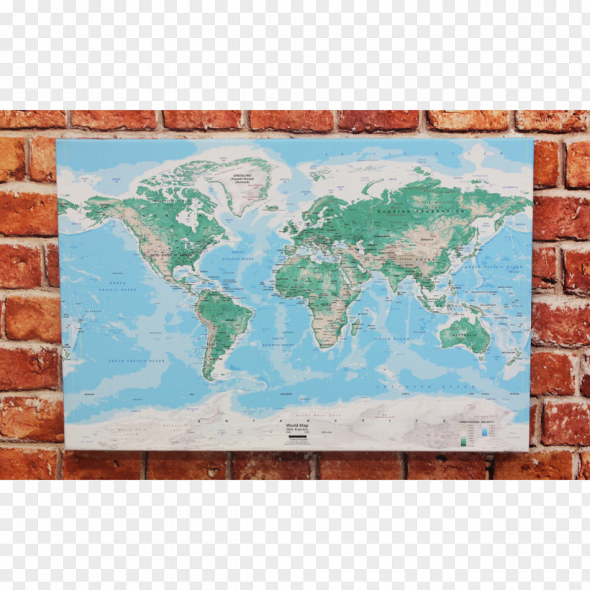 World Map Border Painting PNG