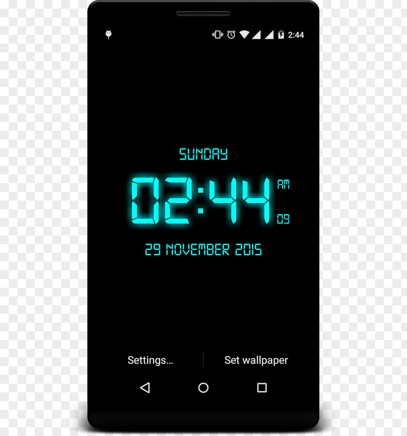 Android Mobile Phones Desktop Wallpaper Digital Clock PNG