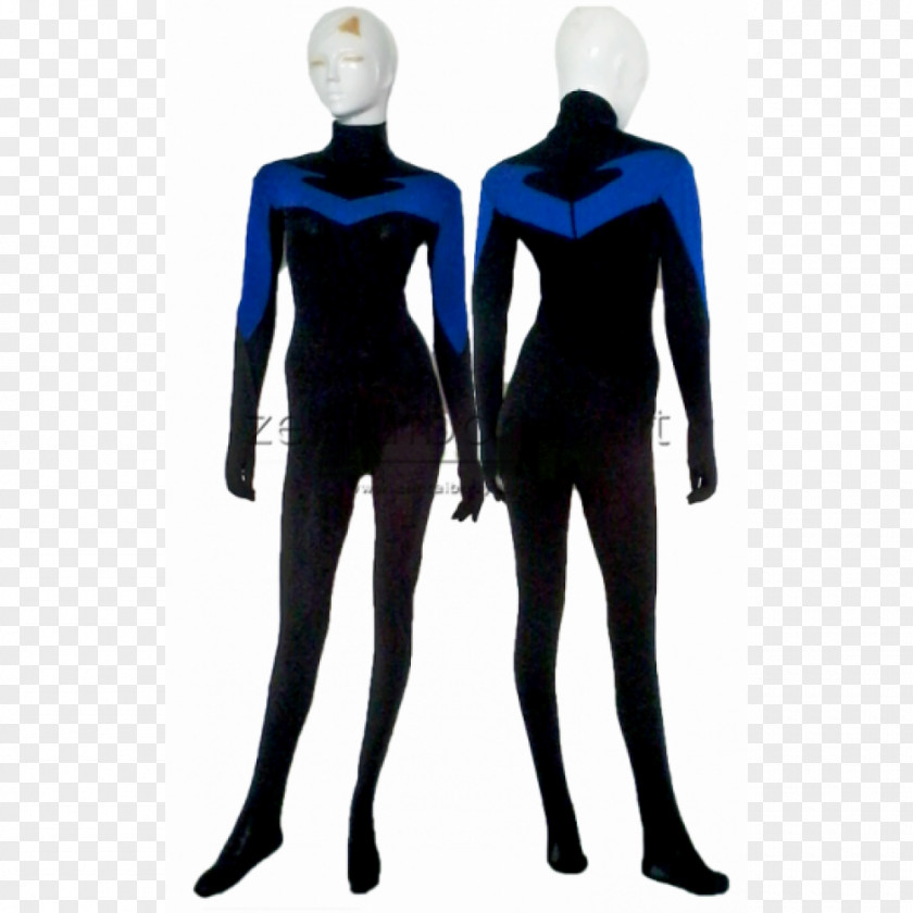 Nightwing Spandex Catsuit Costume Zentai PNG