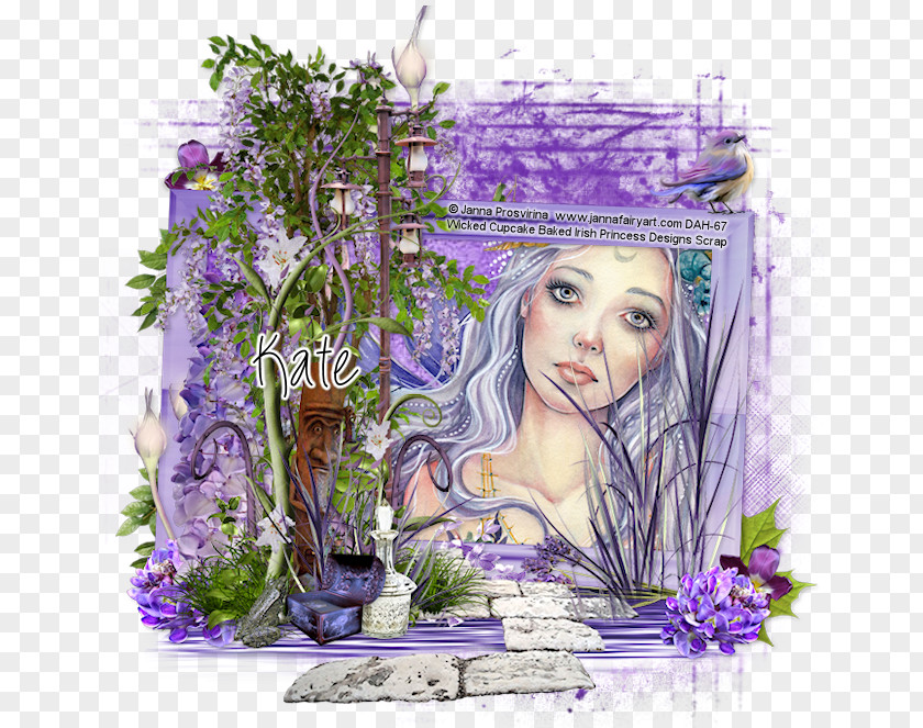 Violet Floral Design Fairy Flowering Plant PNG