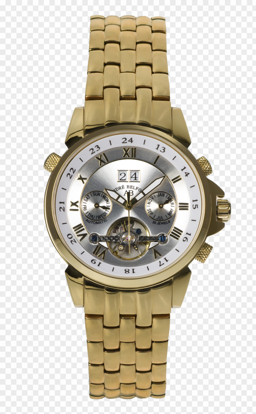 Watch Automatic Gold Pole Star Clock PNG