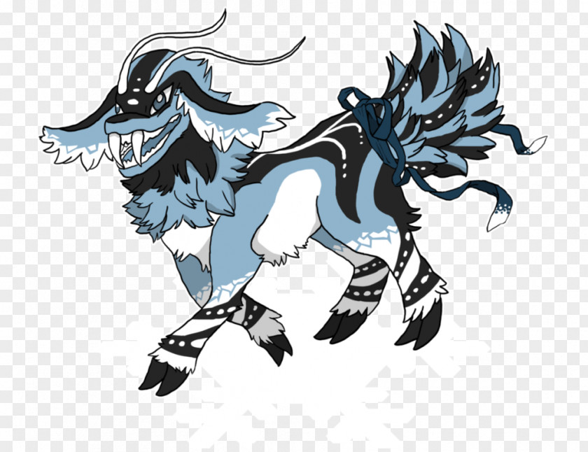 Icy Legendary Creature Wendigo Horse D.T.A. PNG