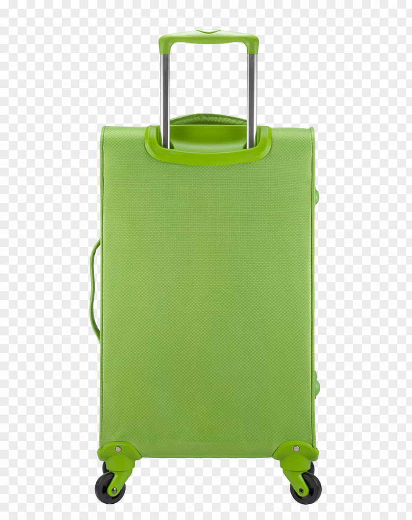Simple Grass Green Suitcase Hand Luggage Baggage Trolley PNG