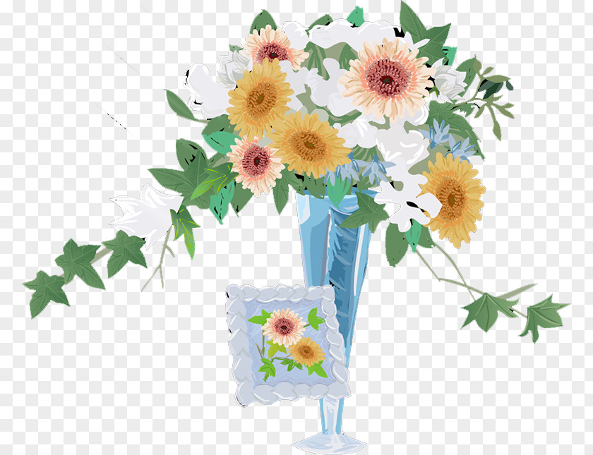 Vase Floral Design Flowerpot Cut Flowers Chrysanthemum PNG