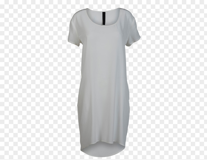 White Silk T-shirt Dress Clothing Sleeve Shoulder PNG