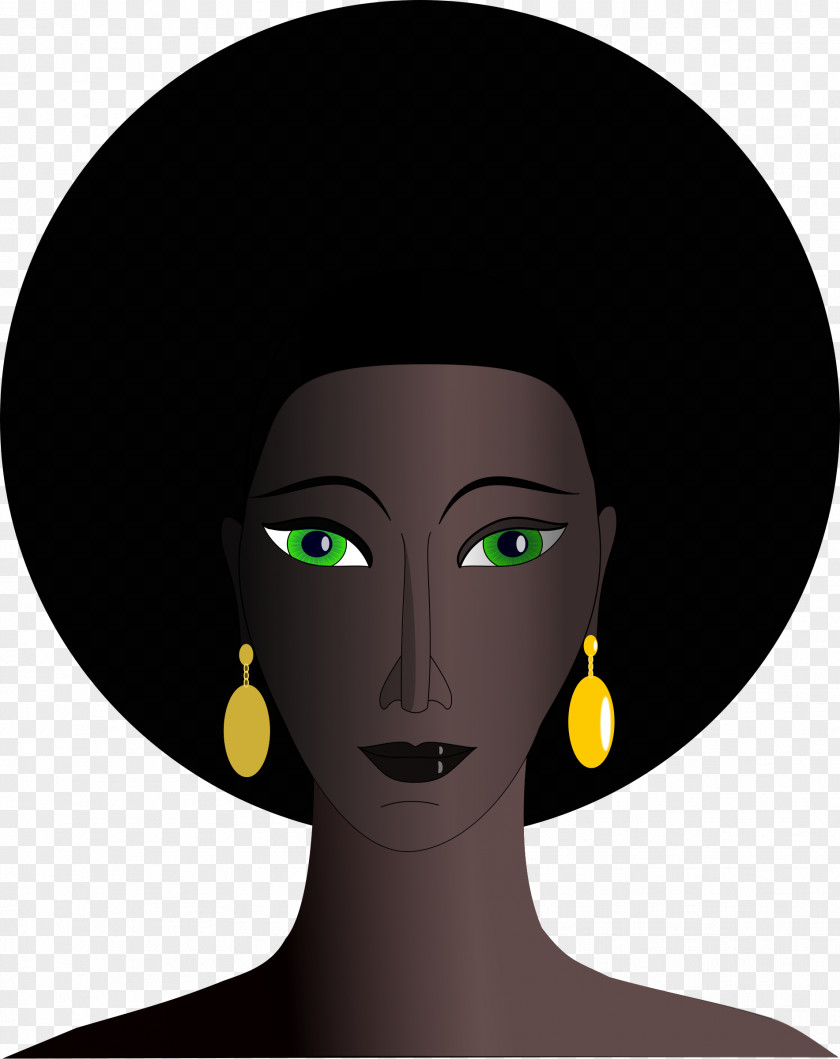 Avatar Woman Black Clip Art PNG