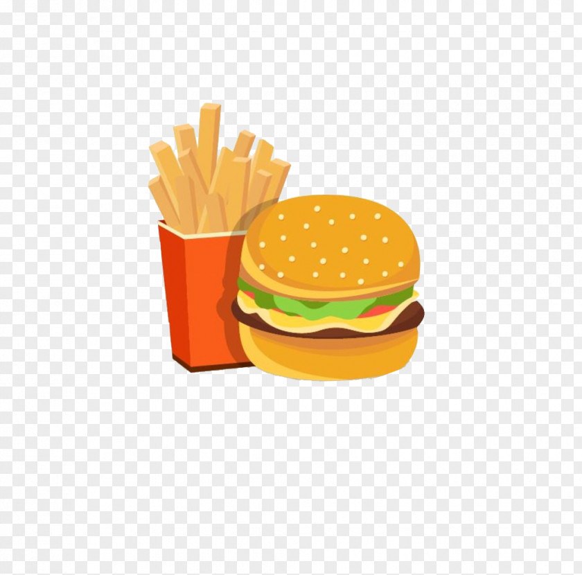 Burger And Fries Pattern Hamburger French Fast Food Cheeseburger PNG