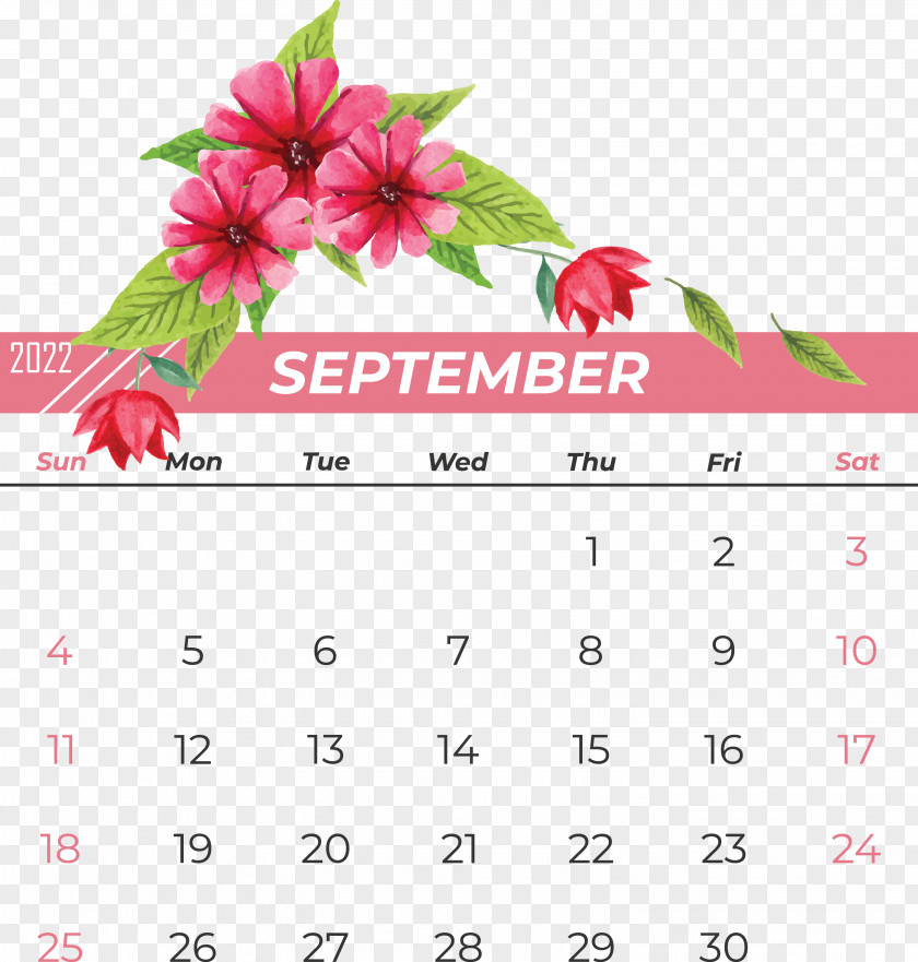 Calendar Flower Petal Line Abstract Art PNG