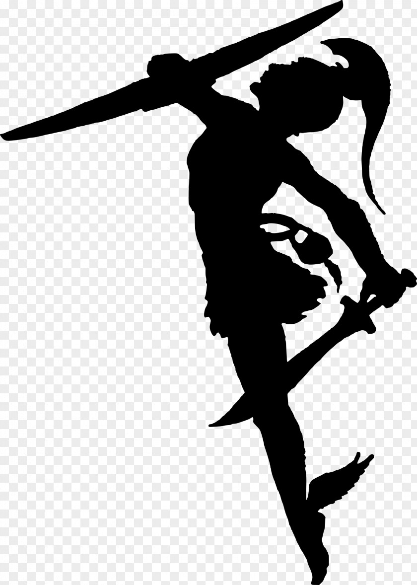 Greek Perseus Silhouette Clip Art PNG