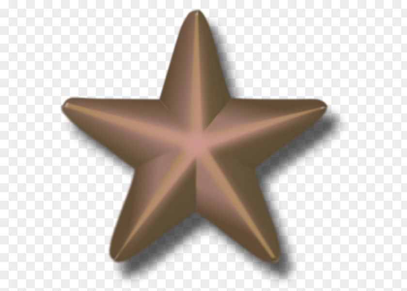 Three-dimensional Stars Service Star Bronze Medal Ribbon Award PNG