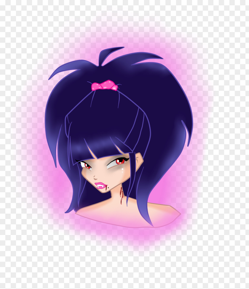 Violet Black Hair Desktop Wallpaper Cartoon PNG
