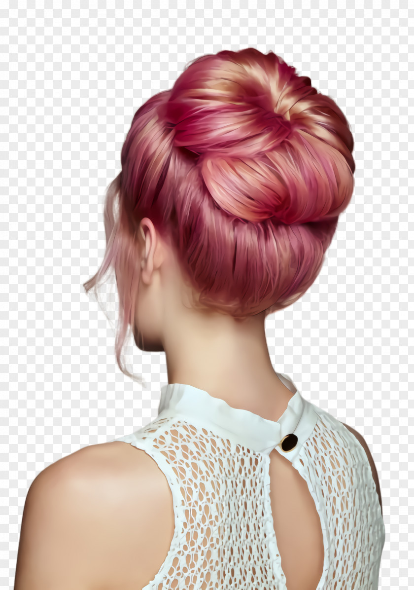 Fashion Accessory Brown Hair Hairstyle Chin Pink Coloring PNG
