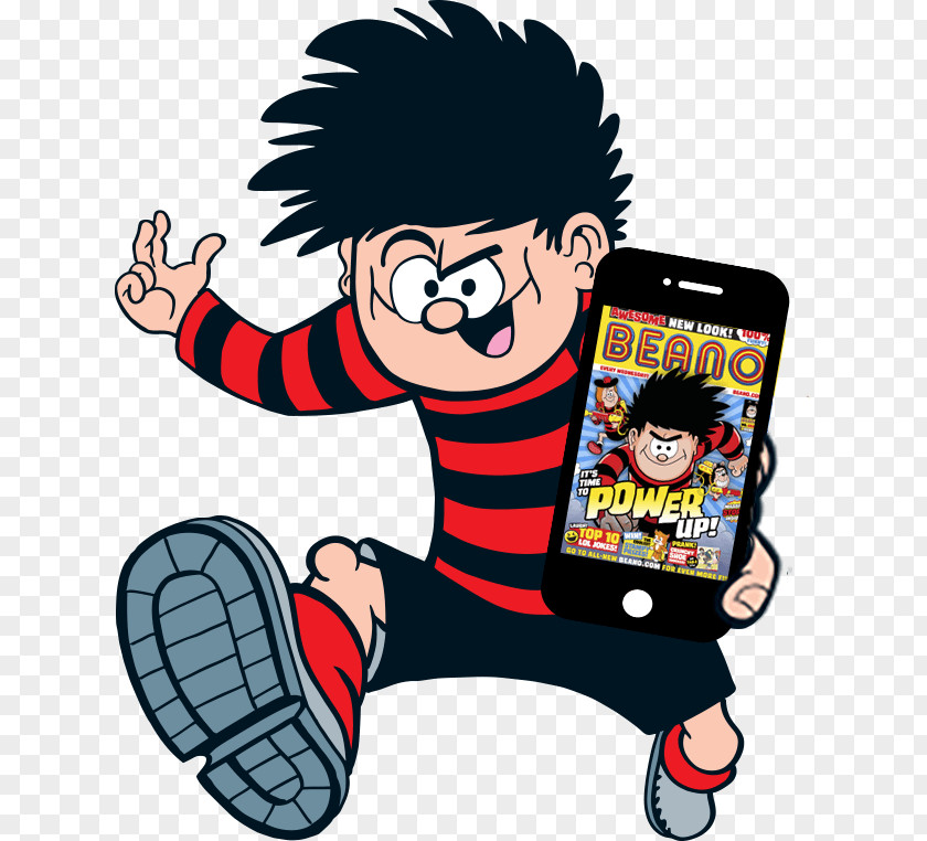 Hand With Phone The Beano Dennis Menace And Gnasher Numskulls Comics PNG