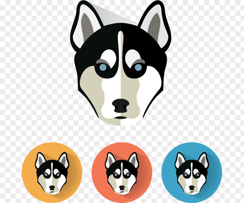 Husky Icon Siberian Euclidean Vector Pack PNG