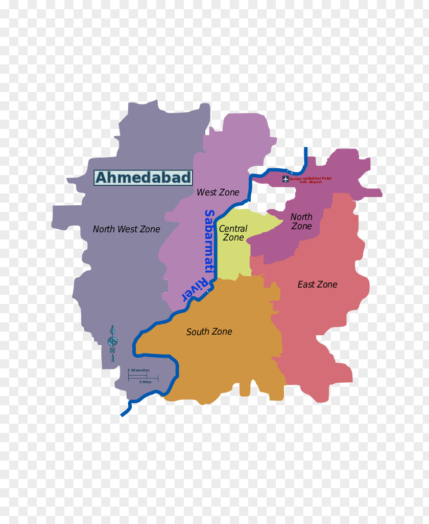 Map Ahmedabad District City PNG