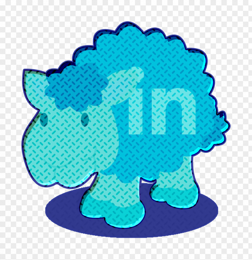 Turquoise Social Network Icon Linkedin Sheep PNG