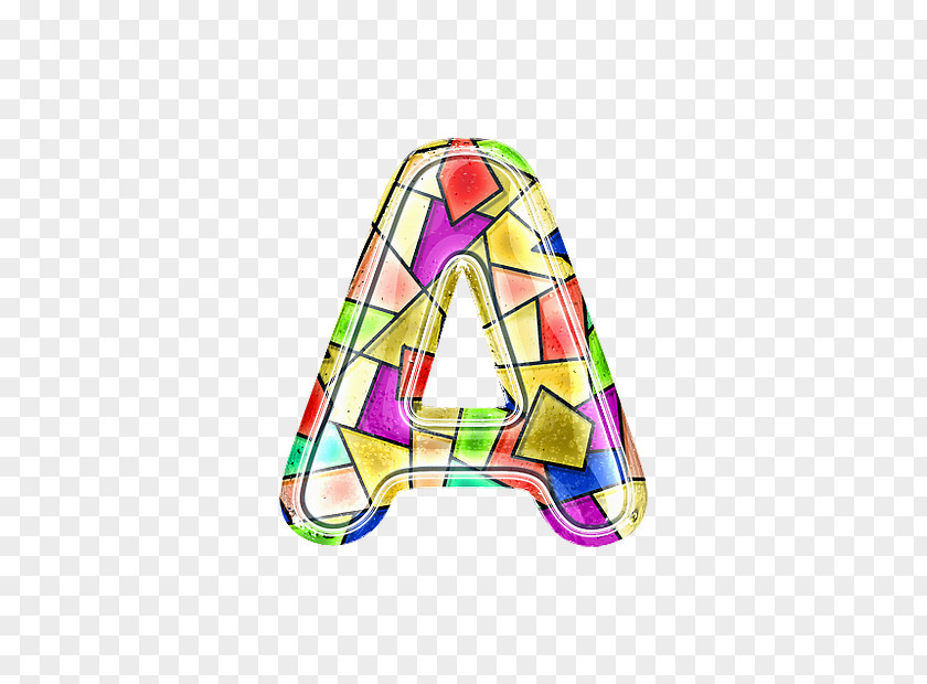 A Letter Stained Glass PNG