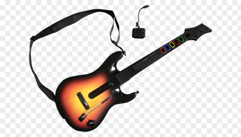 Bass Guitar Hero World Tour Electric Controller PNG