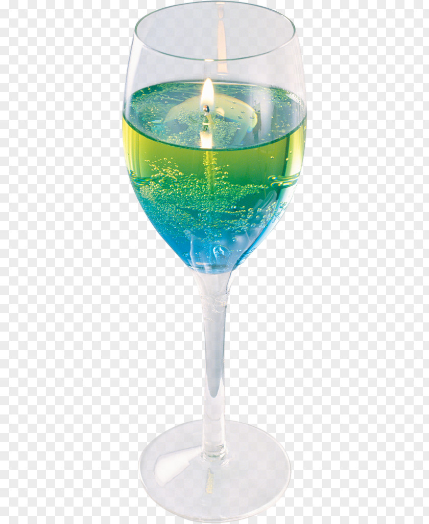Green Glass Candle Wine Cup PNG