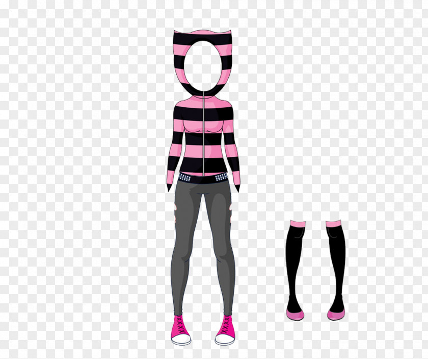 Matching Hat Woman With A Leggings Computer File PNG