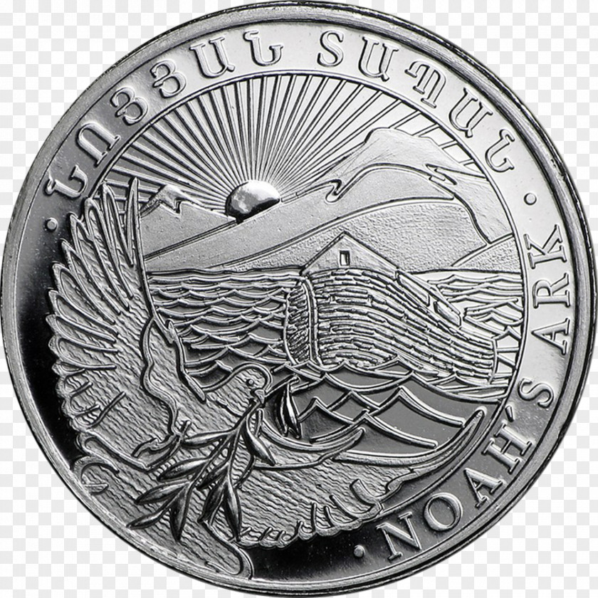 Silver Armenia Noah's Ark Coins Bullion Coin PNG