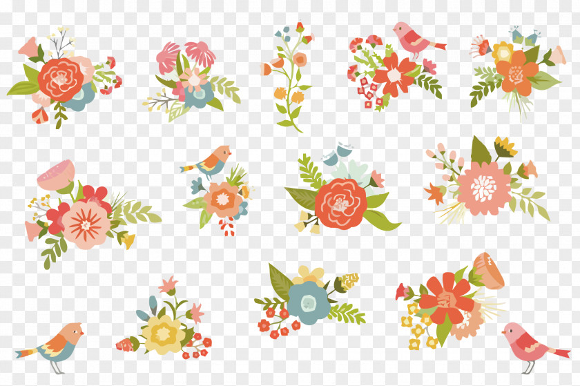 Vector Watercolor Flowers Watercolour Floral Design Painting Illustration PNG