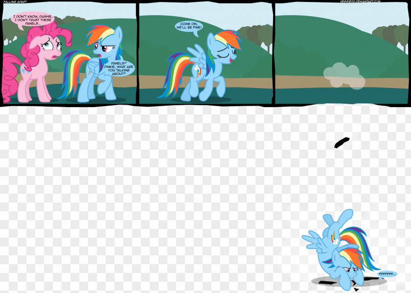 Falling Feathers Pinkie Pie Fourth Wall Rainbow Dash Panel PNG