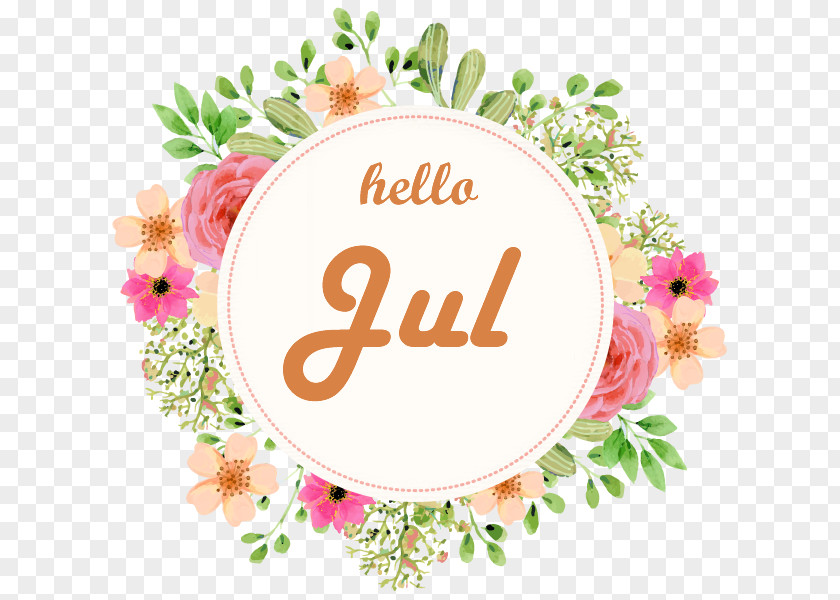 Hello July. PNG