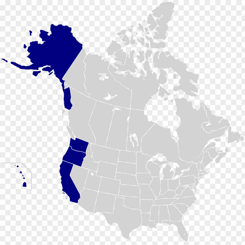 United States Canada World Map Blank PNG