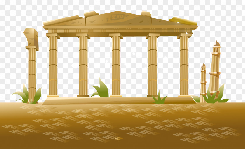 Vector Temple Parthenon Acropolis Of Athens Royalty-free Clip Art PNG