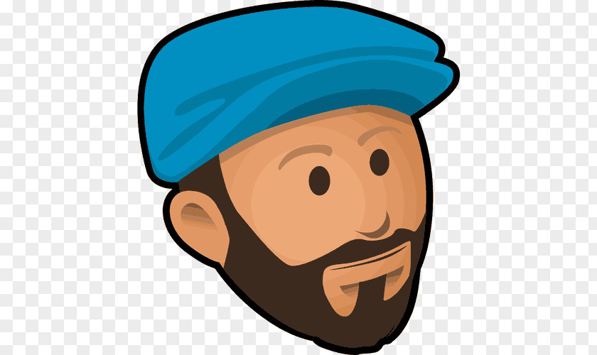 With A Blue Hat Smiley Cap Clip Art PNG
