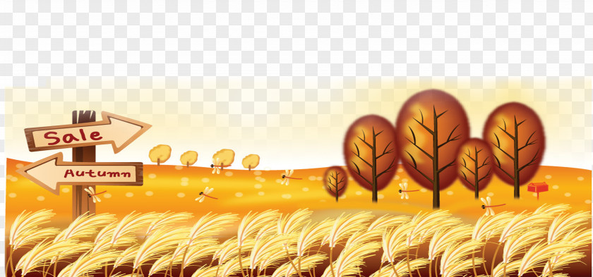 Autumn Background Poster Advertising Sales Promotion PNG